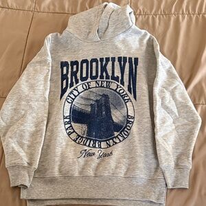 Art Class Gray Girls Brooklyn Bridge Hoodie